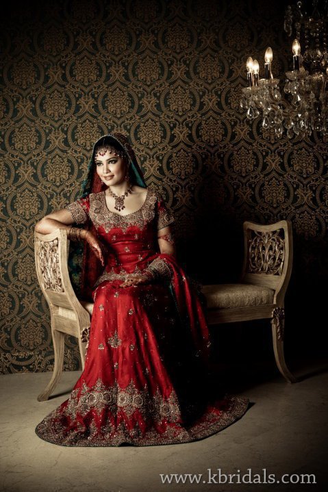 Crimson Fire Embroidered Lehenga